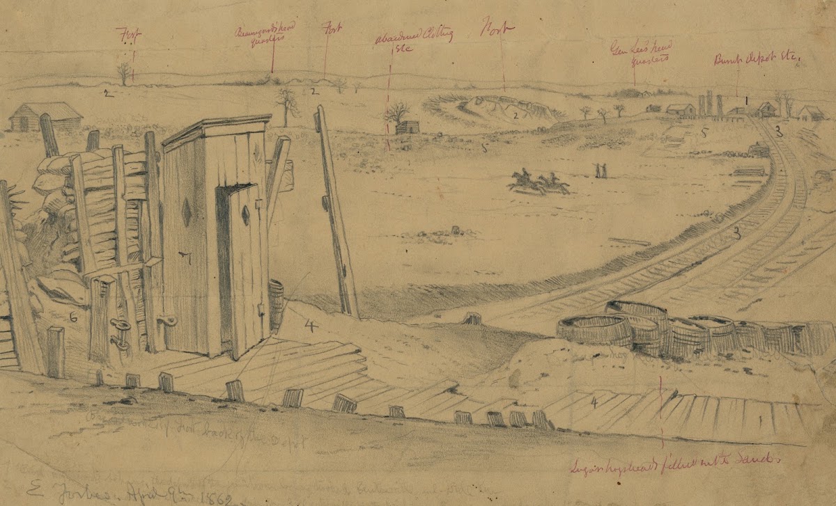 General view of the fortifications of Manassas Junction 1862