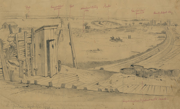 General view of the fortifications of Manassas Junction 1862
