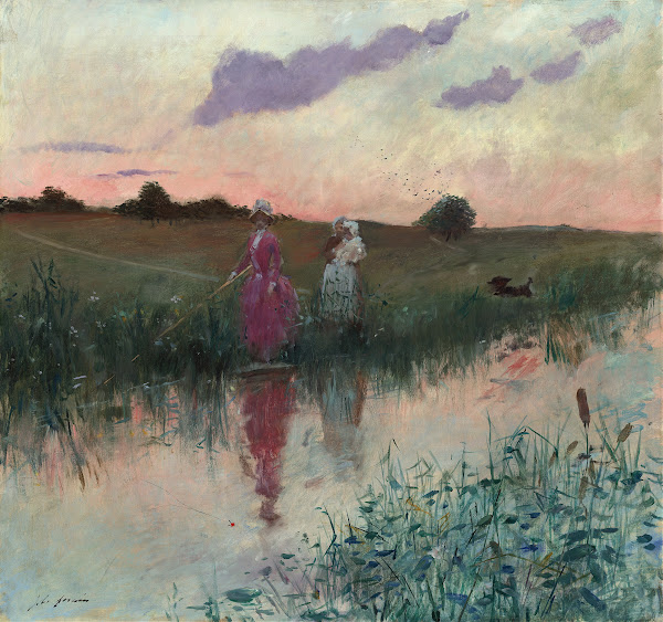 The Artists Wife Fishing 1896