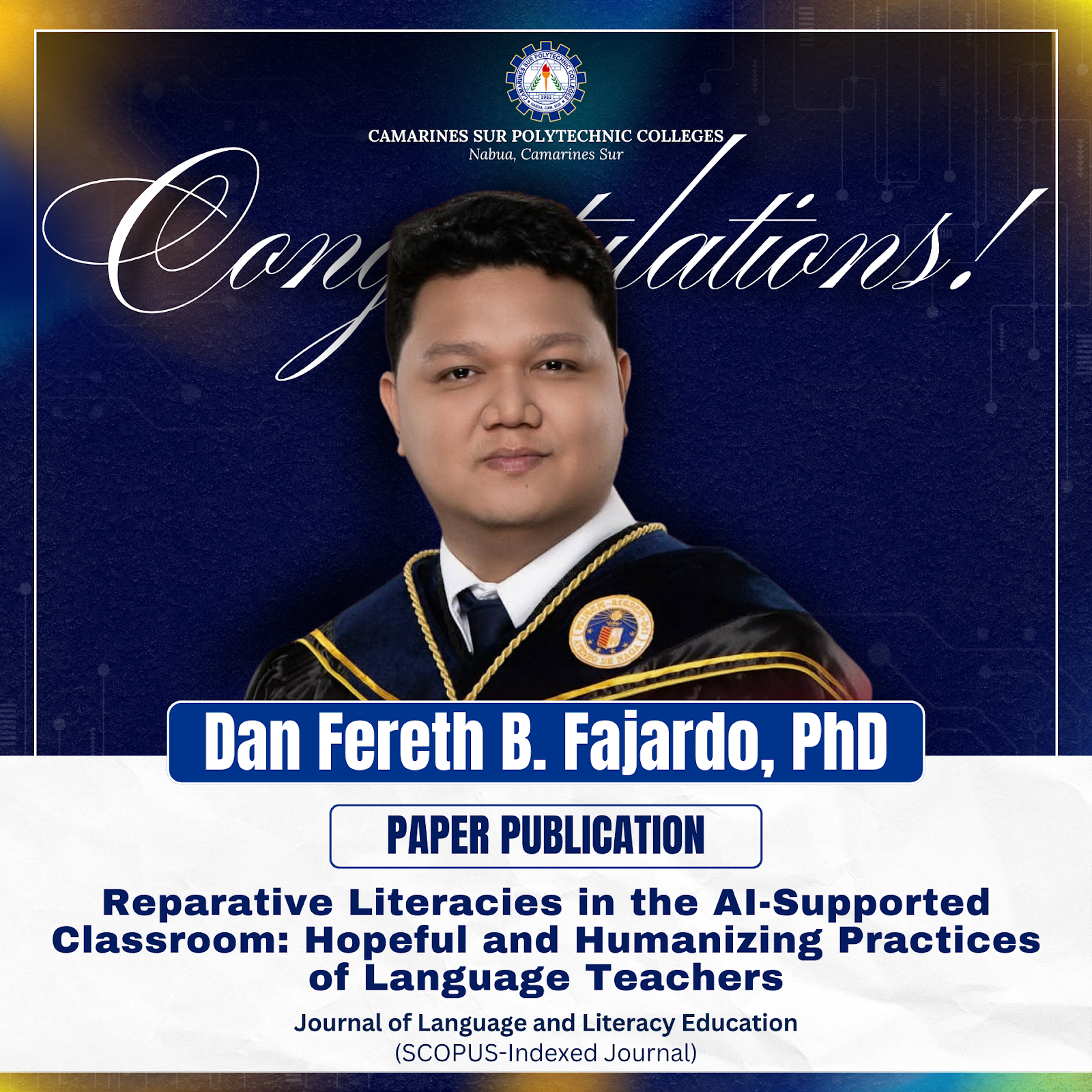 𝐂𝐀𝐒 𝐅𝐚𝐜𝐮𝐥𝐭𝐲 𝐏𝐮𝐛𝐥𝐢𝐬𝐡𝐞𝐬 𝐀𝐈 𝐚𝐧𝐝 𝐋𝐚𝐧𝐠𝐮𝐚𝐠𝐞 𝐄𝐝𝐮𝐜𝐚𝐭𝐢𝐨𝐧 𝐒𝐭𝐮𝐝𝐲 𝐢𝐧 𝐒𝐜𝐨𝐩𝐮𝐬-𝐈𝐧𝐝𝐞𝐱𝐞𝐝 𝐉𝐨𝐮𝐫𝐧𝐚𝐥