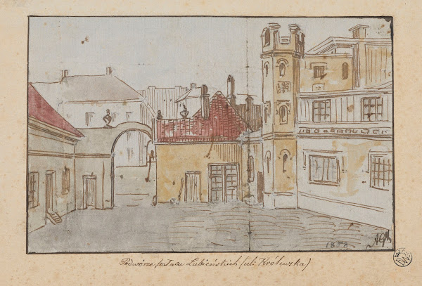 Courtyard of the Łubieński Palace Królewska Street 1858