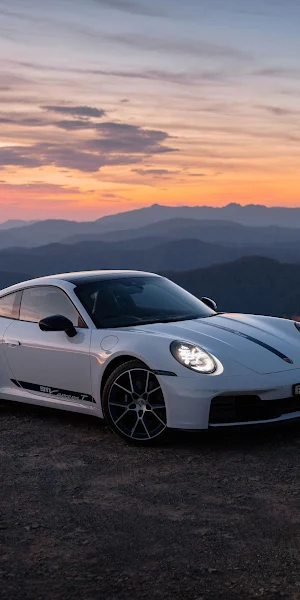 Porsche 911, Sports Car, Automotive, Sunset 4K Wallpaper Background