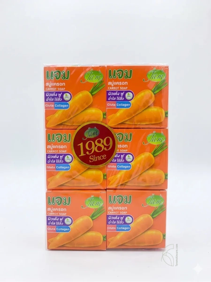 Jam Carrot Gluta Collagen Soap 6pcs