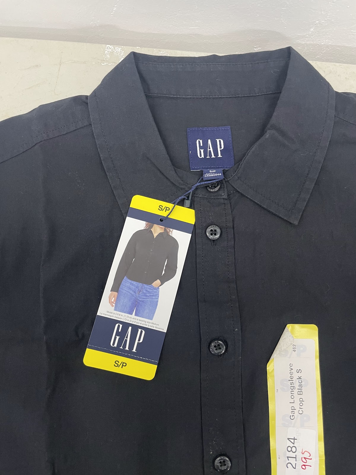 Gap Longsleeve Crop Black S #2184
