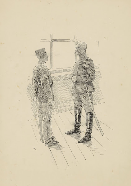 Militair in gesprek met Fourier 1898
