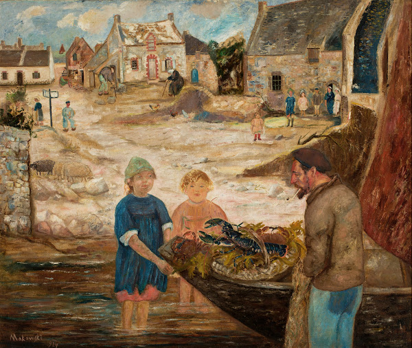 Return from a crayfish fishing trip 1924