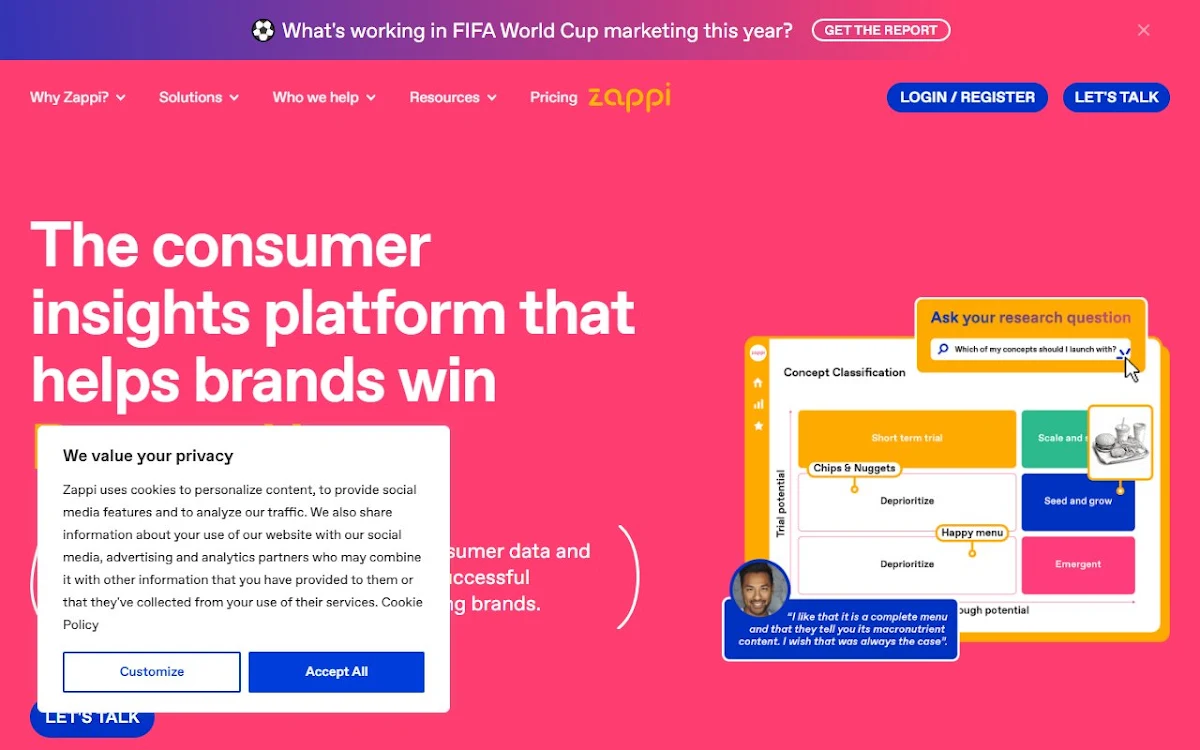 Captura de Zappi Ad Predictor ai
