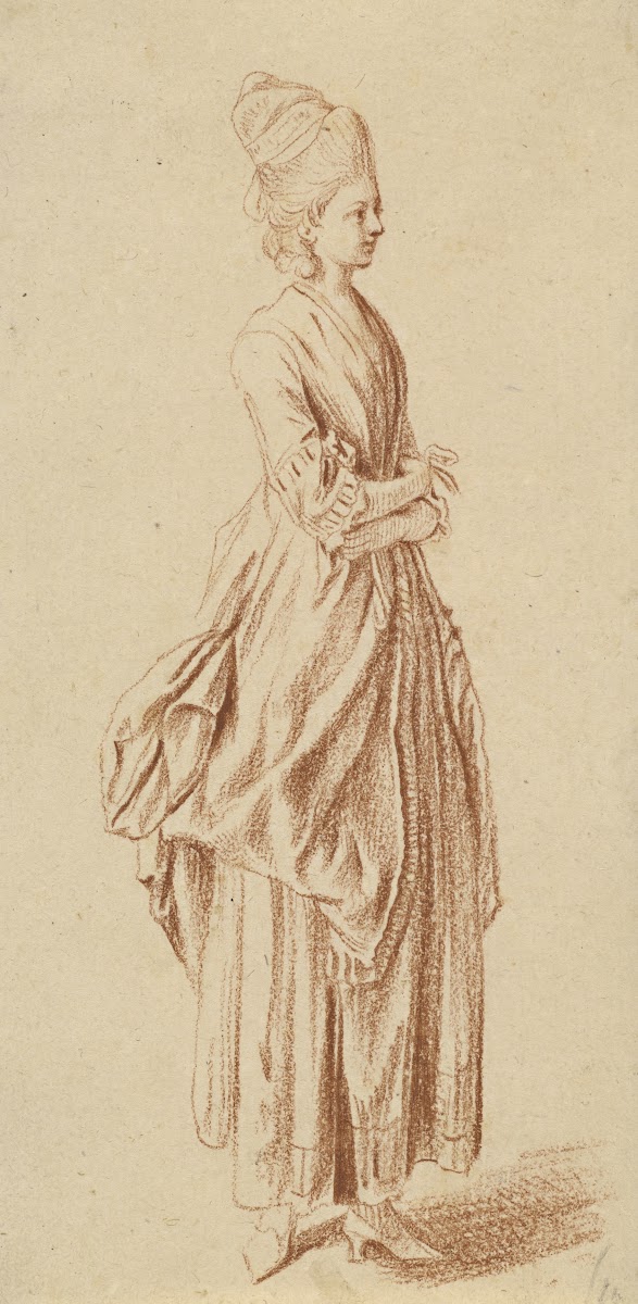 A Standing Lady in a Day Dress 1775 1780