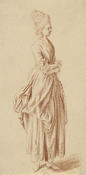 A Standing Lady in a Day Dress 1775 1780