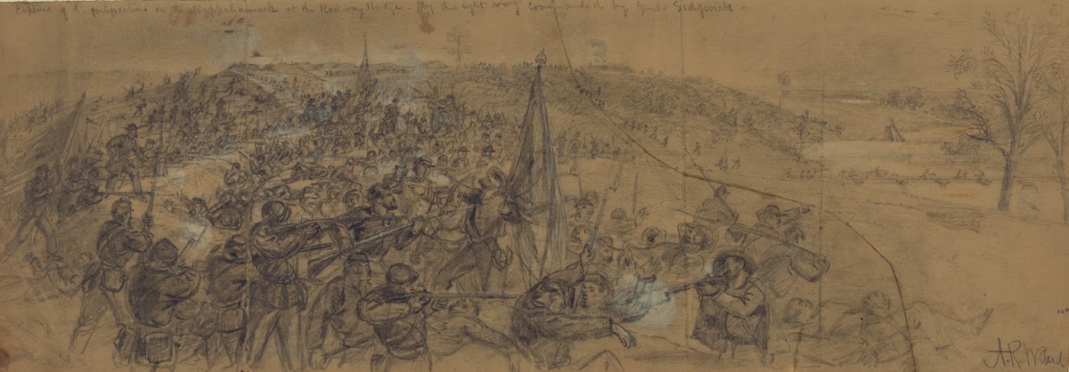 Capture of the fortifications on the Rappahannock at the Railway Bridgeby the ri