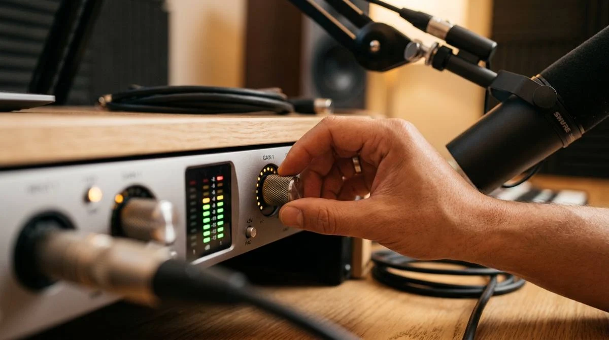 Cara Setting Gain Audio Interface yang Benar Agar Rekaman Bersih