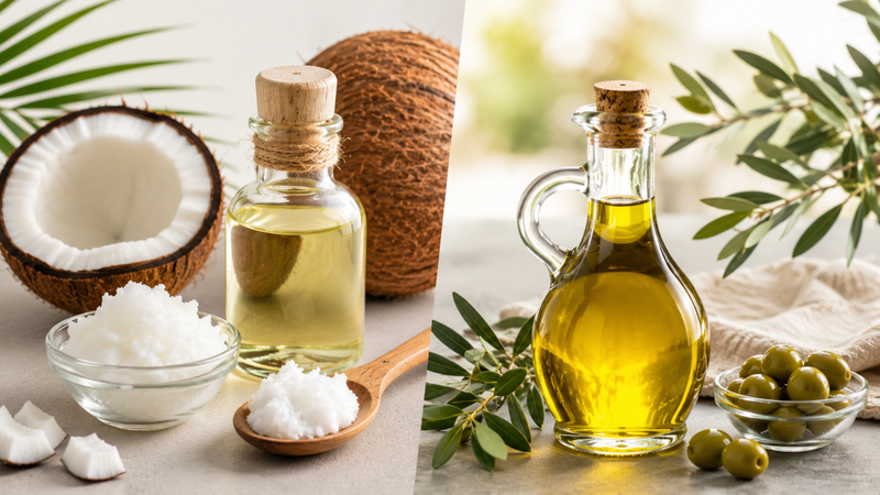 So sánh hiệu quả dưỡng da của dầu dừa và dầu ô liu