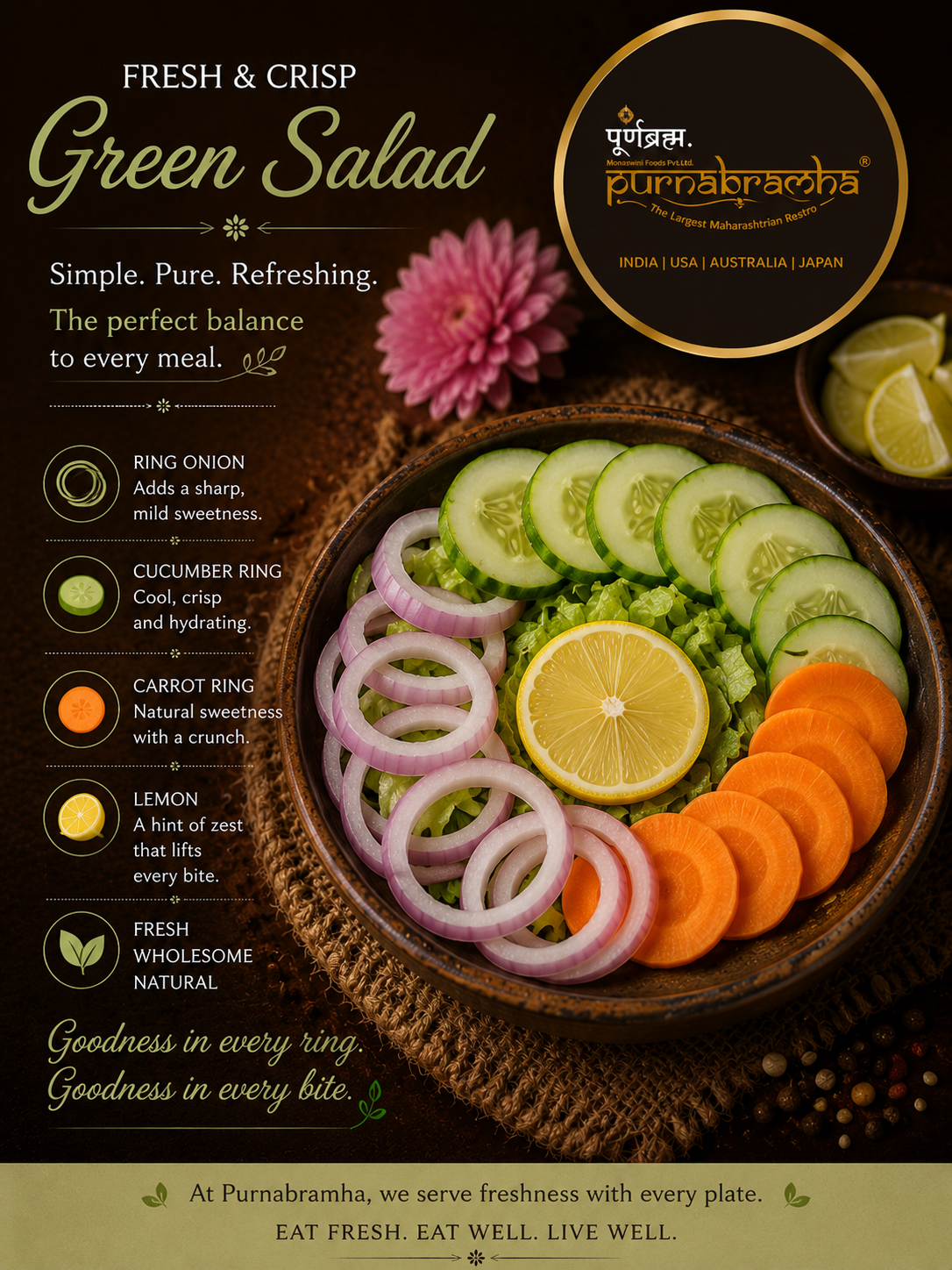 Green Salad - Maharashtrian dish at Purnabramha