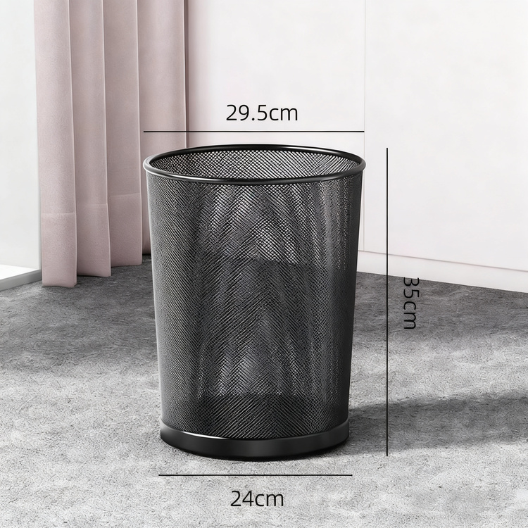 Metal trash can, round, large capacity