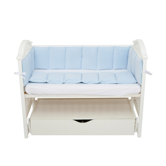 Bumper Twins Velour 360 cm blue