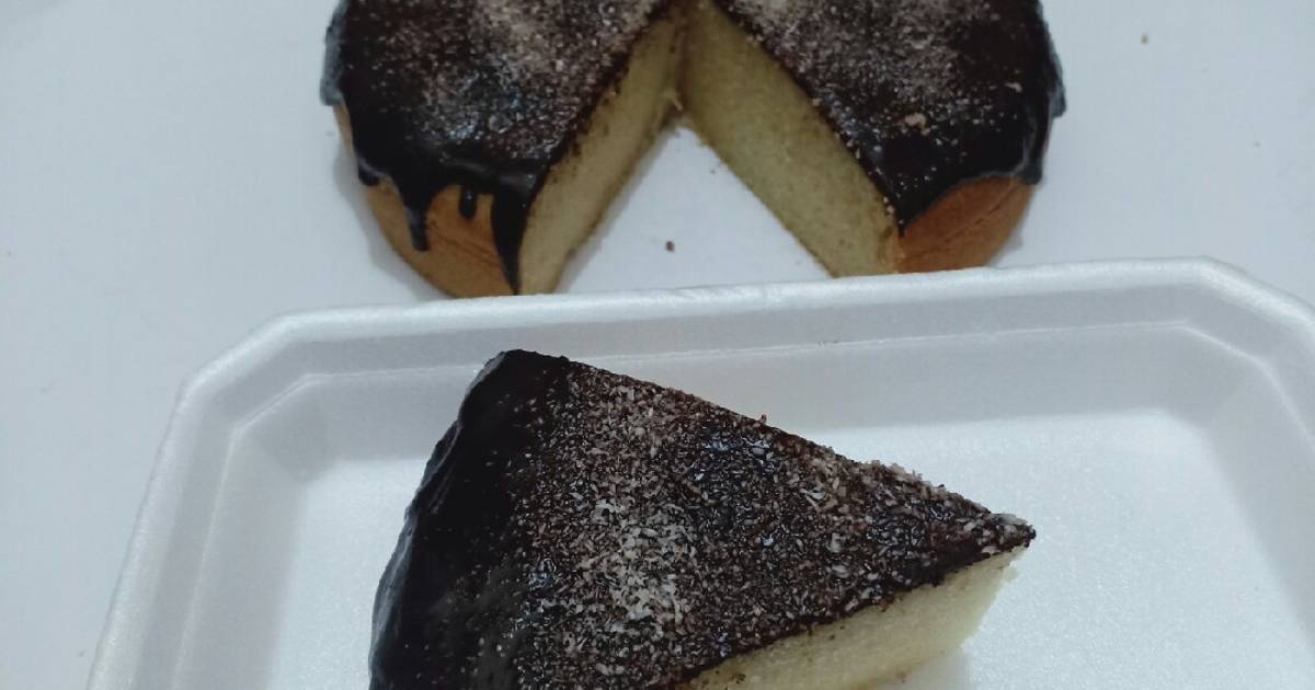 Bánh phủ socola dừa- cốt bánh không trứng- eggless cake
