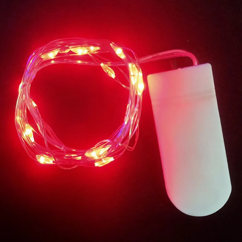 LED-Kupferdraht-Lichterkette mit Knopfzellenbetrieb