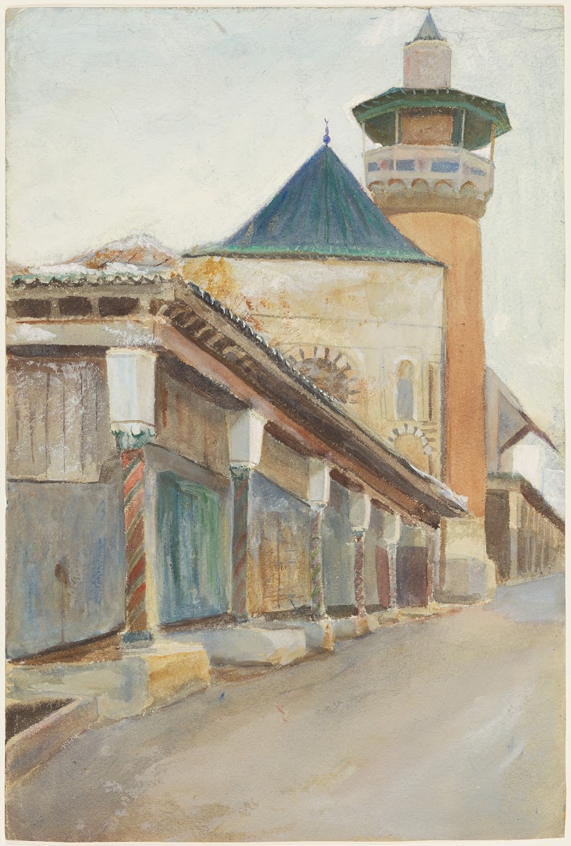 Quayside Scene with Church 1908