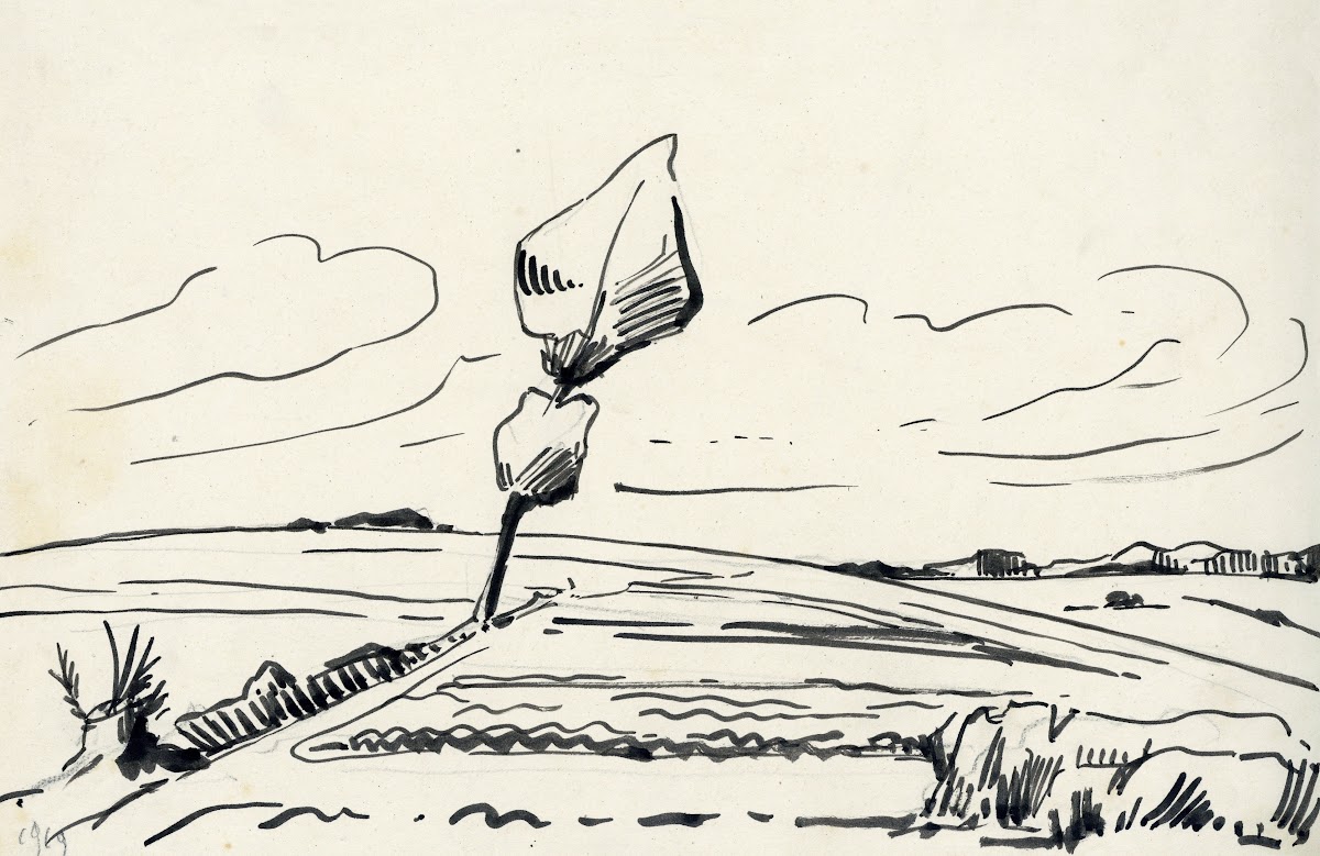 Landschap in inkt