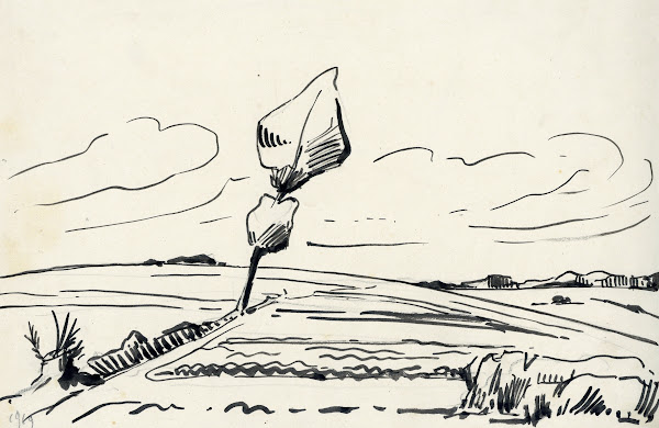 Landschap in inkt