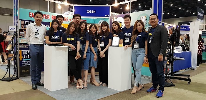 QGEN team at the HR Tech exhibition