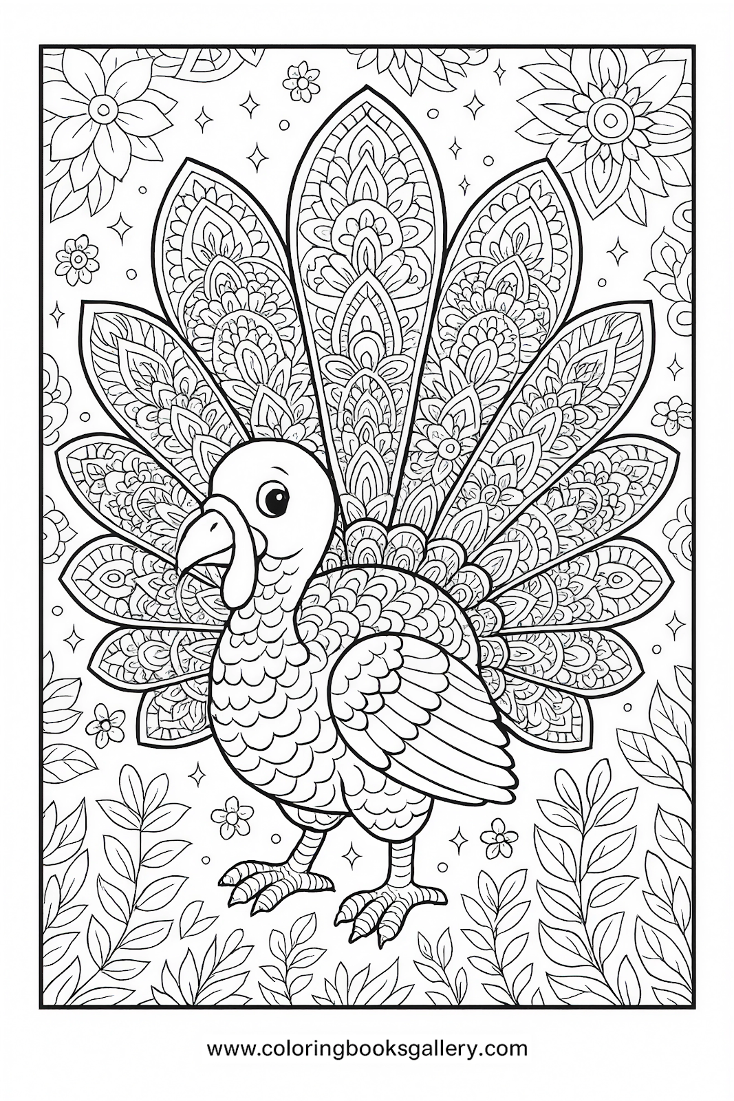 Dancing turkey coloring page – Free Printable Coloring Sheet for Kids and Adults – printable coloring page
