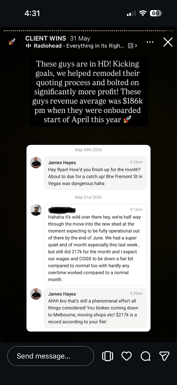 Client win