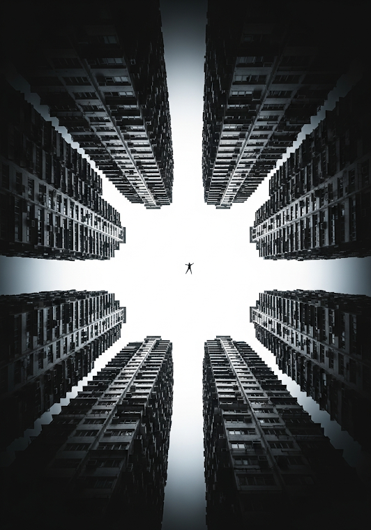 High-rise Building Looking Up Symmetry