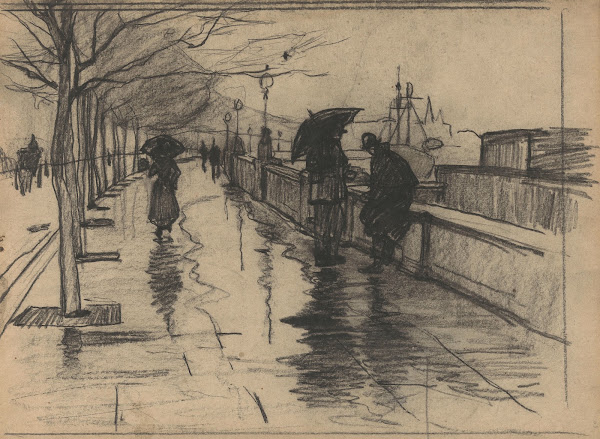 Regen Thames Embarkment te Londen 1870 1923