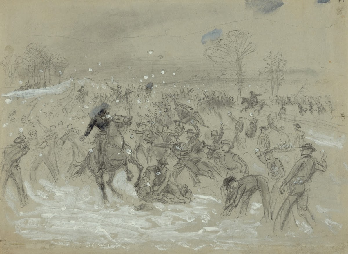 The snowball battle near Dalton Georgia 1864