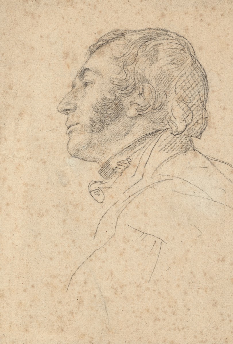 Portrait study of a man in profile