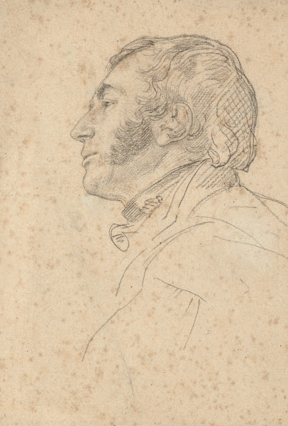 Portrait study of a man in profile