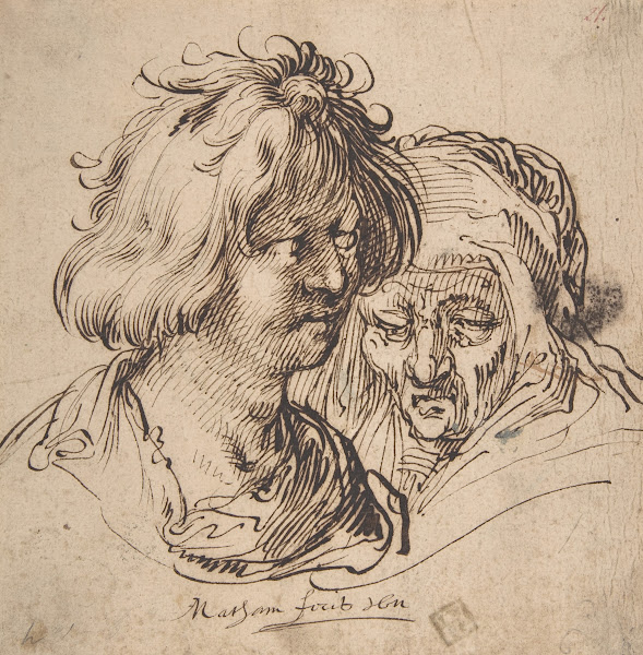 Young Man and Old Woman