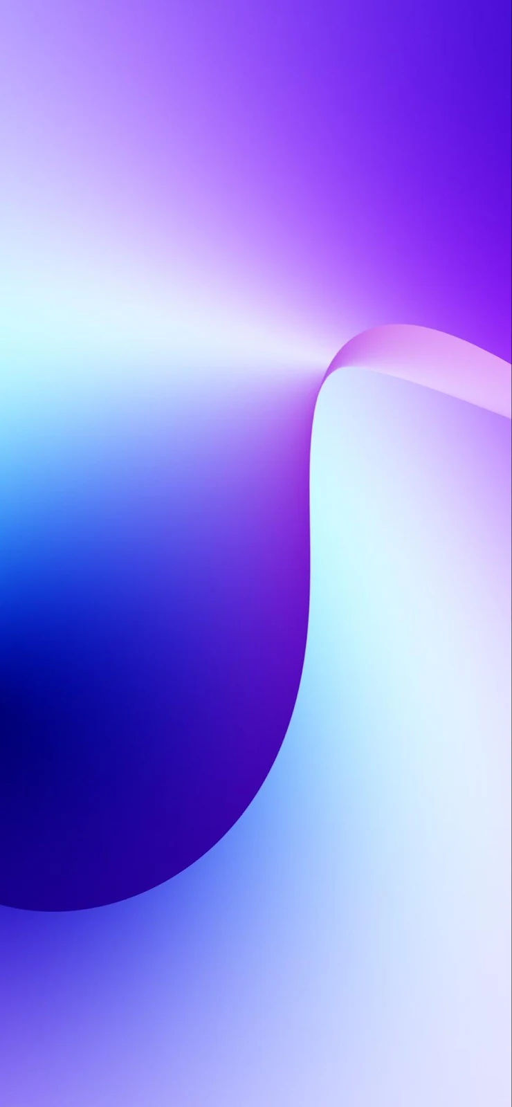 Abstract Purple Blue Wave - Digital Vector Art iPhone Wallpaper (947x2048)