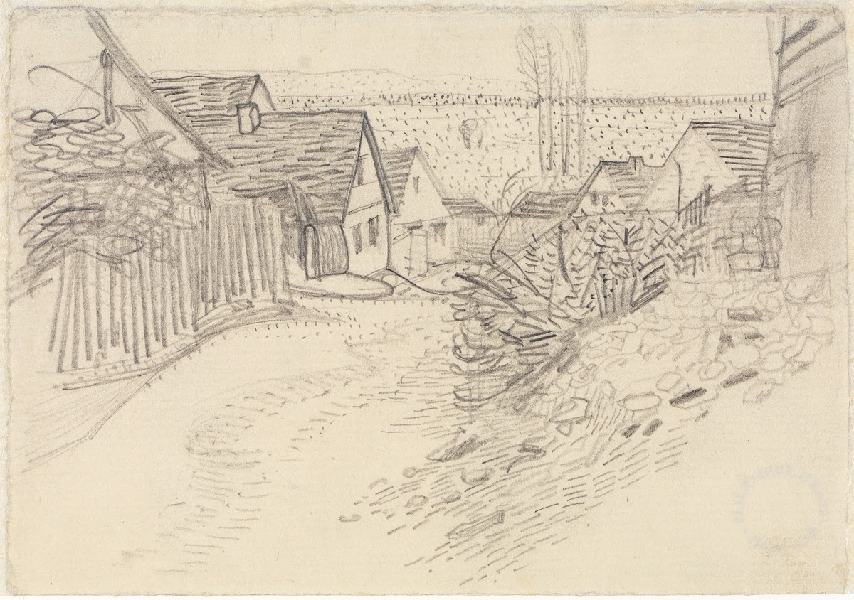 Dorfstraße in Leopoldshafen I 1907