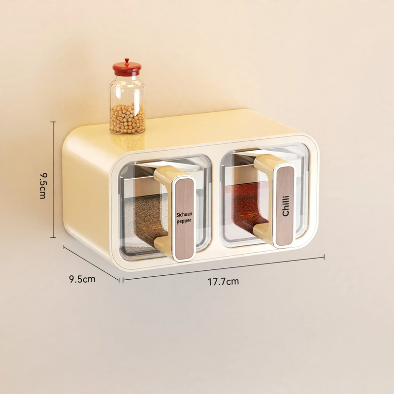 Hanging spice box set, 2 or 3 compartments