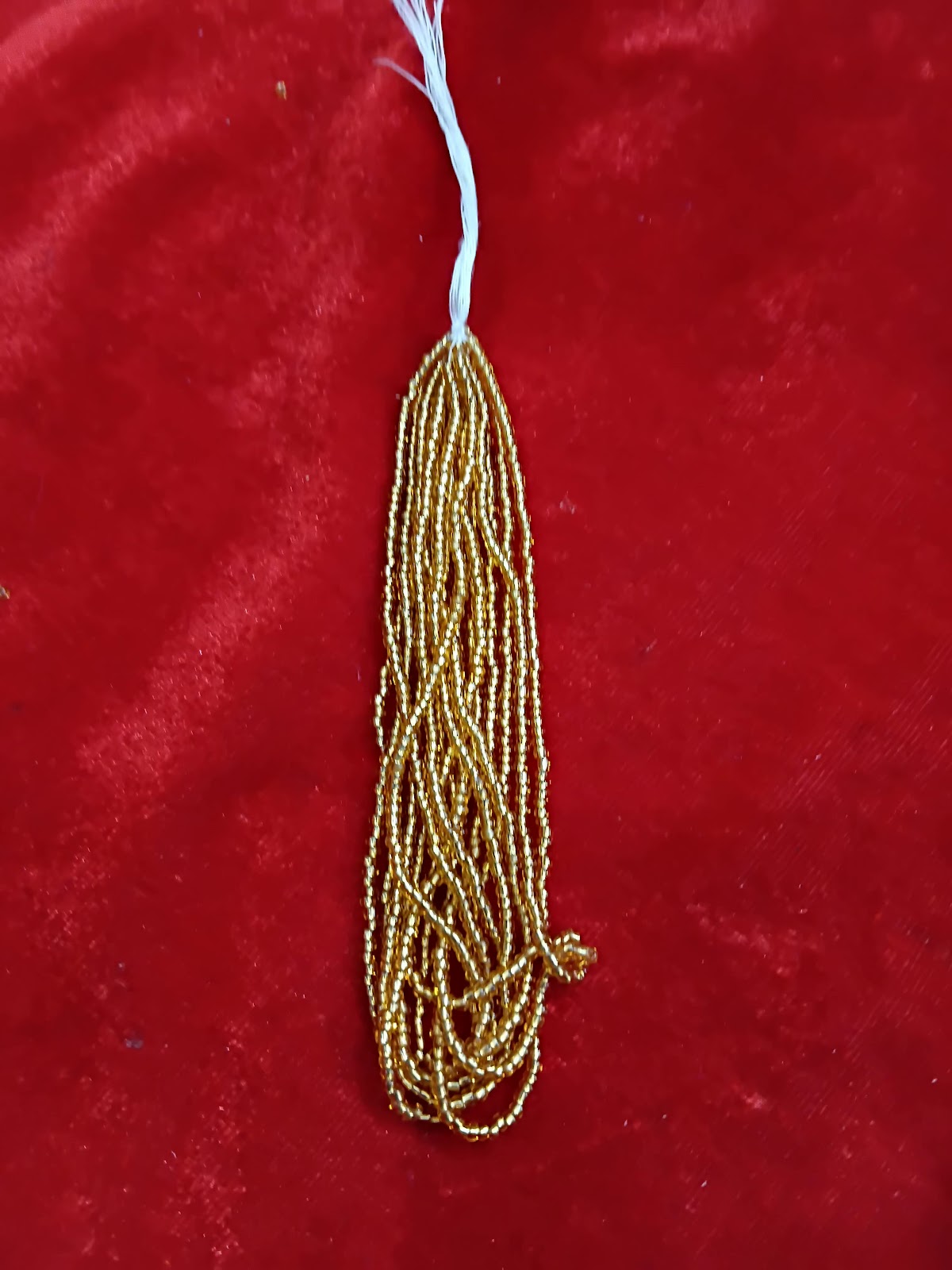 yellow small glass beads for mangalsutra-12 gm bunch