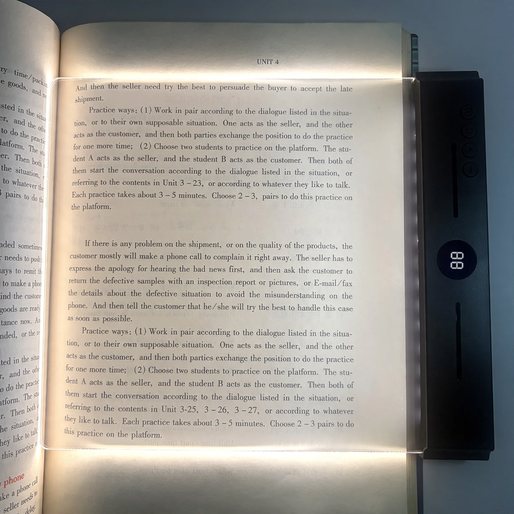 Tragbare LED-Klemmleuchte für Bücher und E-Reader