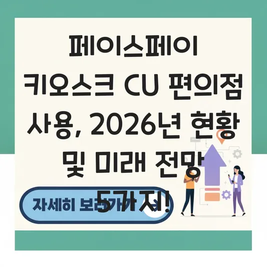 페이스페이 키오스크 CU 편의점 사용