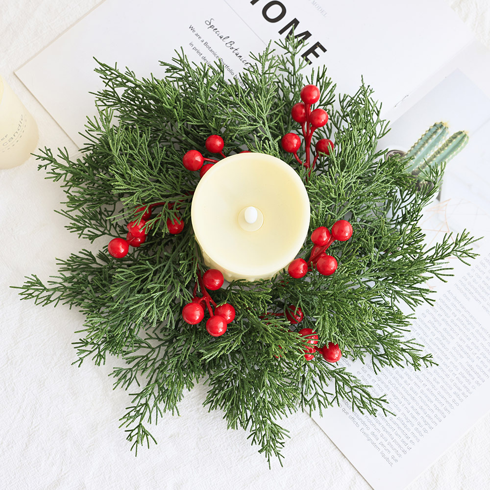 Christmas wreath for candle holders