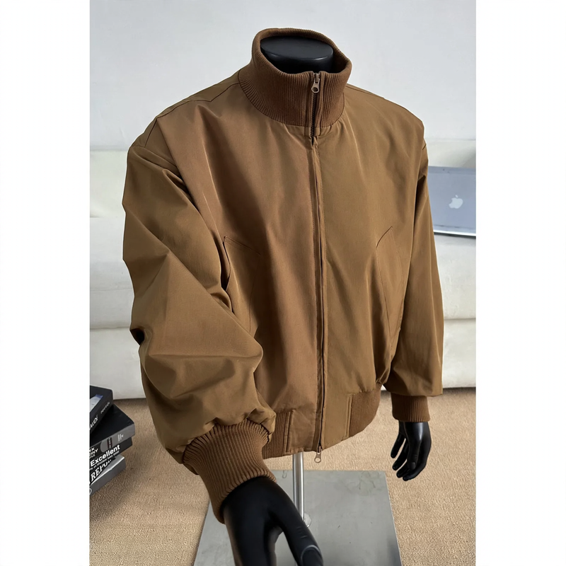 Herren-Daunenjacke im Fliegerstil, 90% weiße Entendaunen