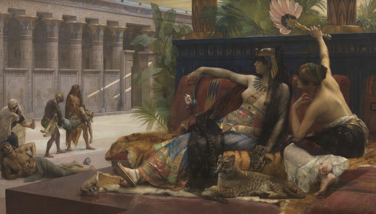 Cleopatra testing poisons on condemned prisoners 1887