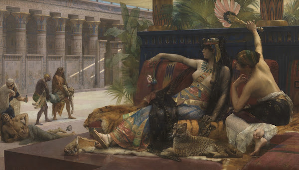 Cleopatra testing poisons on condemned prisoners 1887