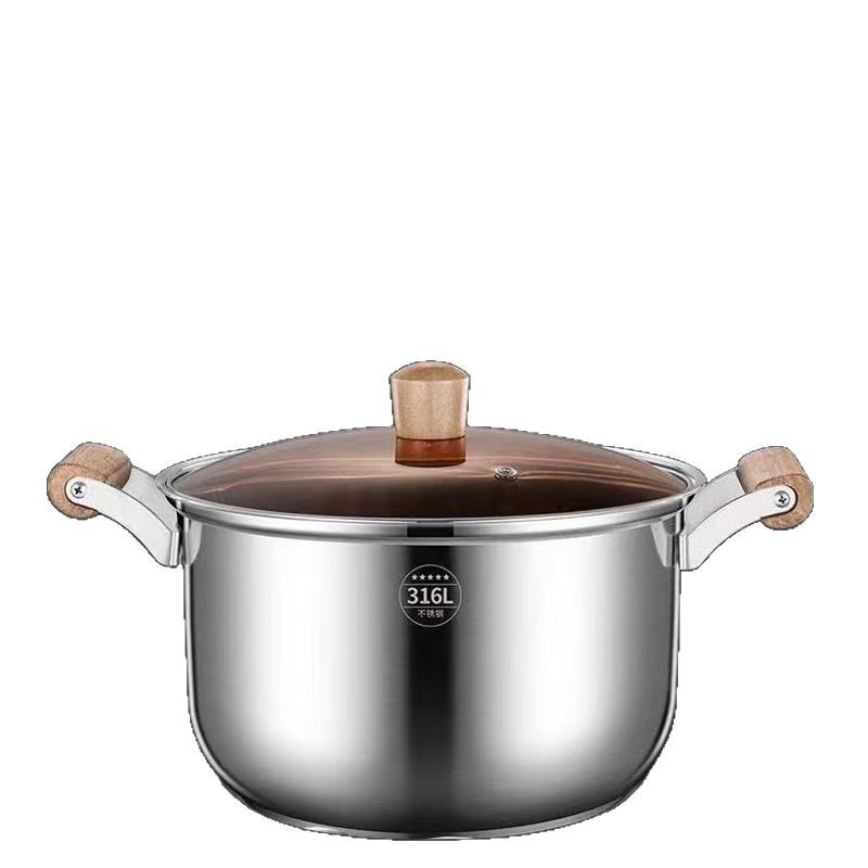 Edelstahl-Kochtopf 20 cm, 1,1–2 L, Modell HD190912