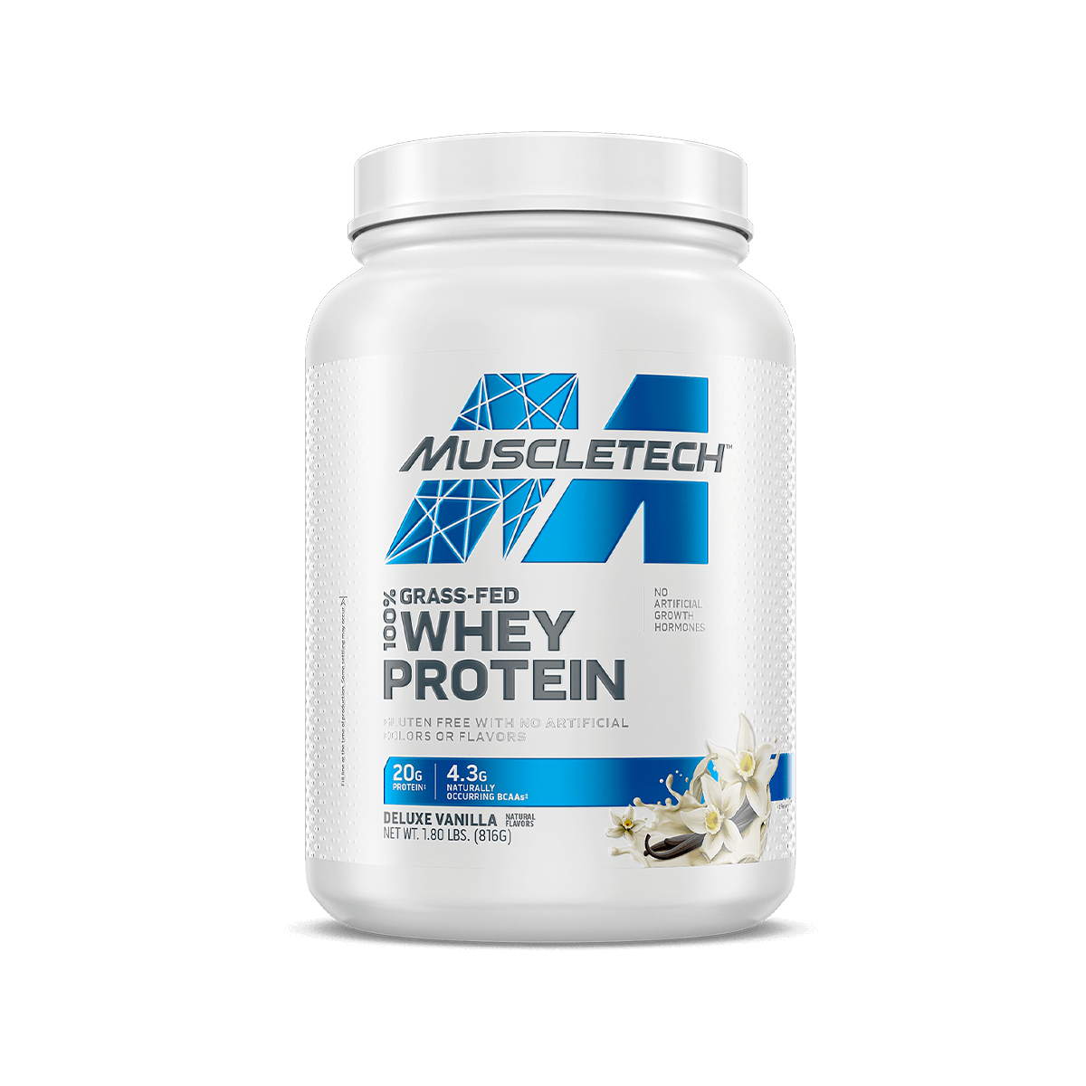 Grass-Fed 100% Whey Protein — Deluxe Vanilla, 1.8 lb.
