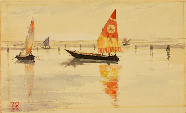 Sailboats Venice 1898