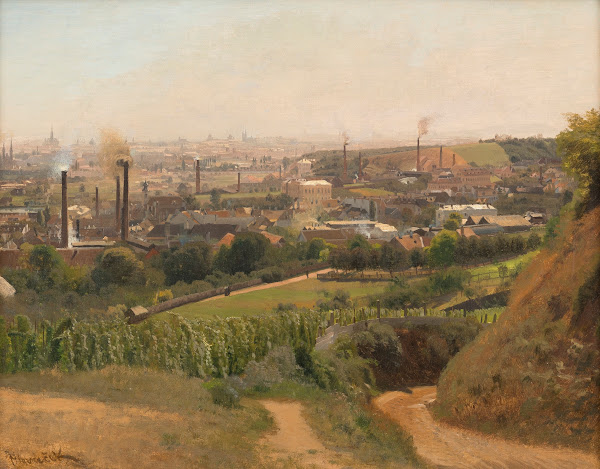 Ausblick vom Nussberg über Nussdorf und Wien 1881