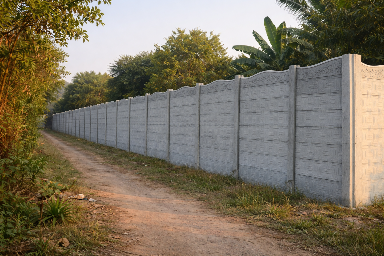 Commercial readymade compound wall installation in Jalpaiguri