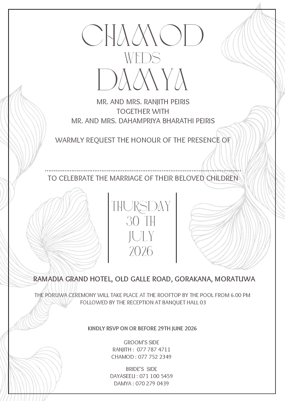 Wedding Invitation Card