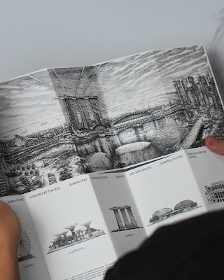Foldable Ink Zine Series - Architectural Sketches